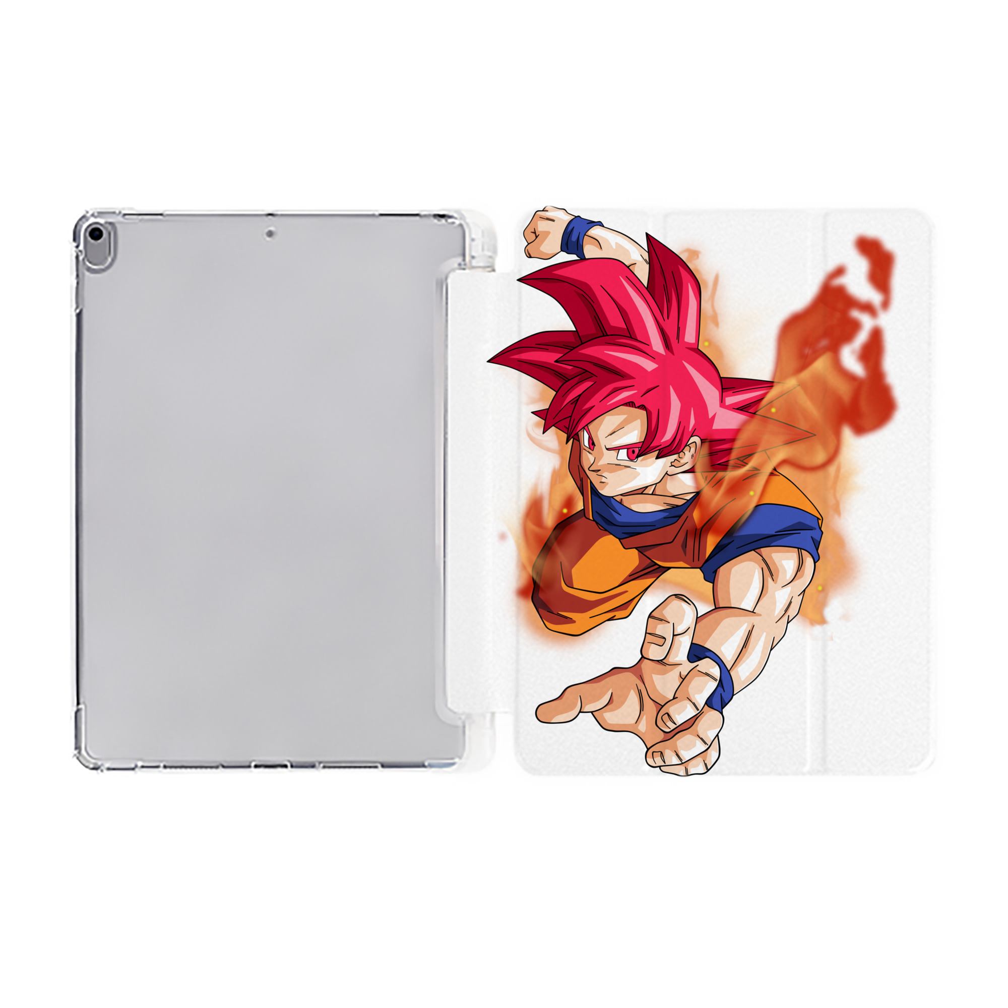 （画像用） ドラゴンボール 孫悟空（そん ごくう）Son Goku カカロット DRAGON BALL Kakarotto IPad ケース ペン収納付き 三つ折りスタンド PUレザー×シリコン 対応機種9.5/10.5/10.9インチ